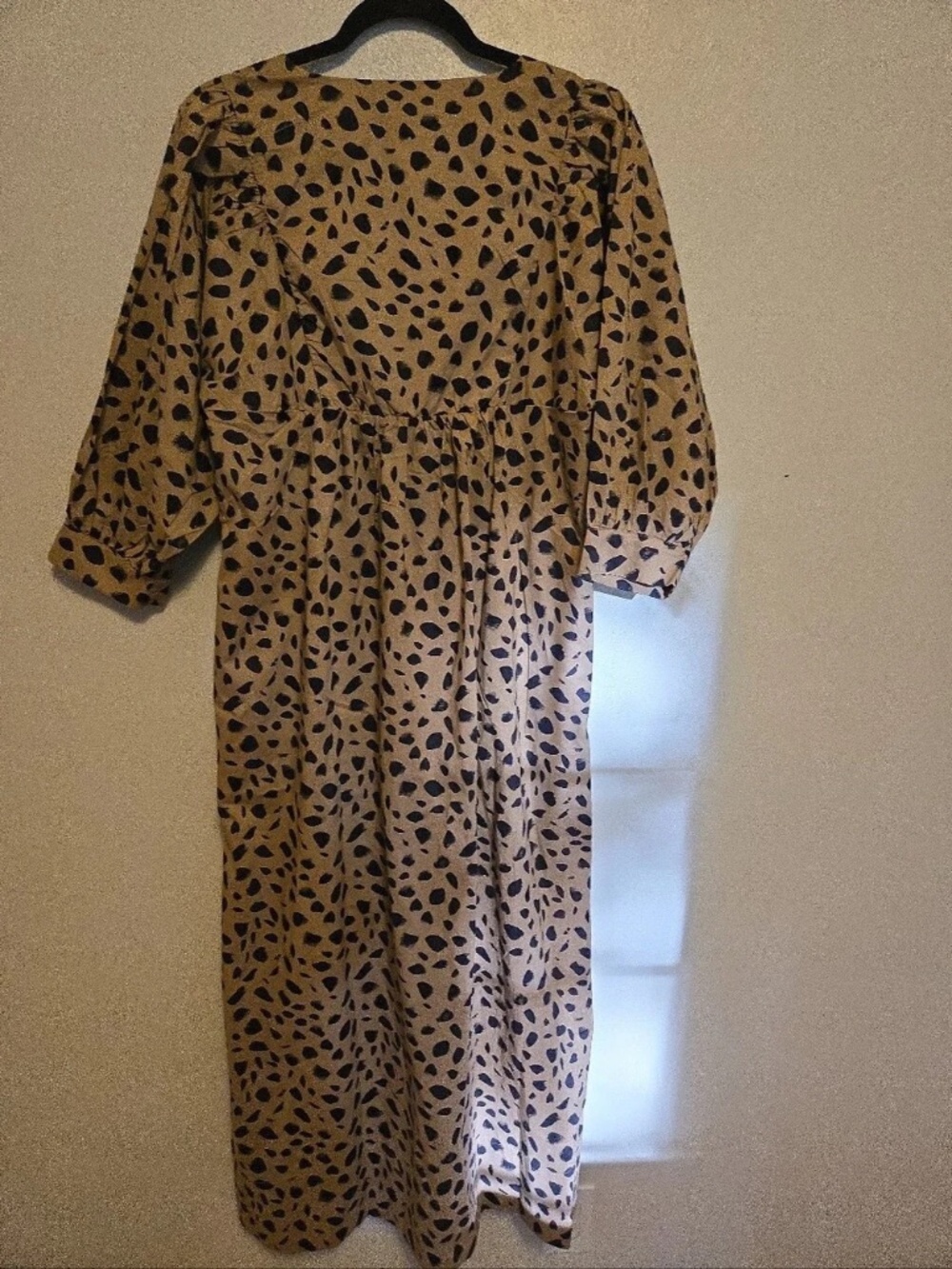 Marine Layer Alani Poplin Maxi Dress Abstract Animal M - Like New - Picture 4 of 4